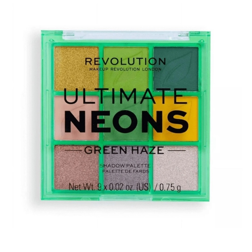 Revolution Shadow Palette Ultimate Neons Green Haze NWT Makeup Eye Shadow